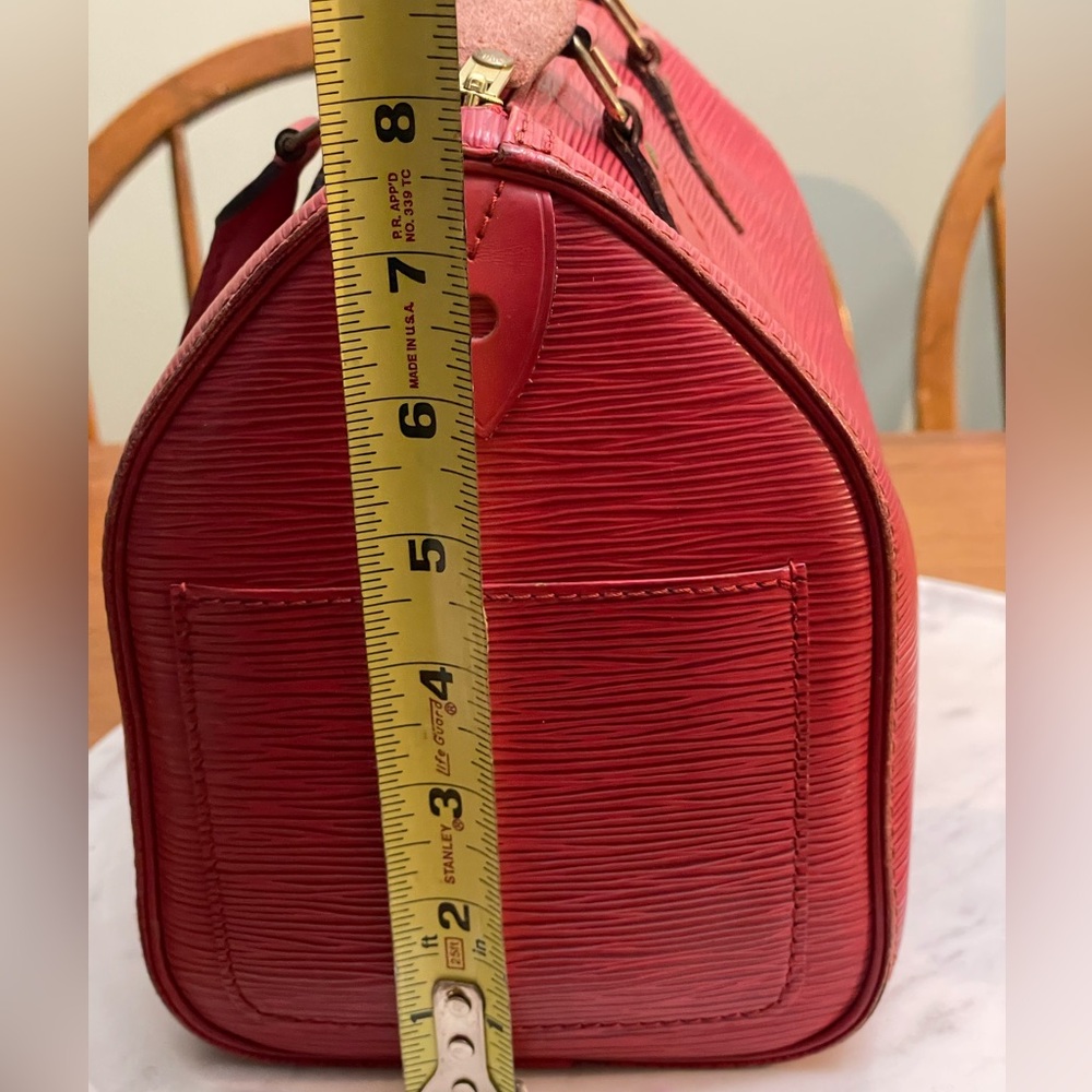 Louis Vuitton Red Epi Speedy 25 Leather Satchel - Picture 13 of 16